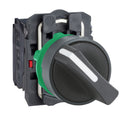 Selector Switch Schneider XB5-AD25 22 mm Plastic 2Posisi Stay Put Black 1NO+1NC