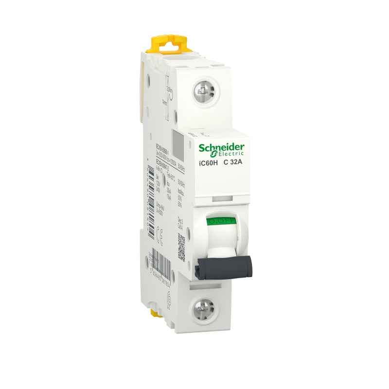 MCB Schneider iC60L, Kurva C 15kA 1P 6A White A9F94107