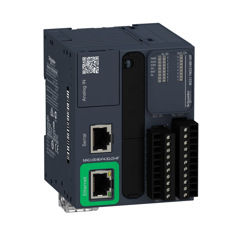 PLC Schneider TM221ME16R 16 I/O Relay, Ethernet Com