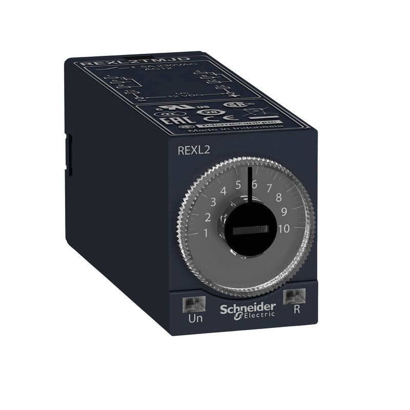 Mini Timer Schneider REXL2TMBD On Delay (0.1s-100h 2 Pin) 24VDC