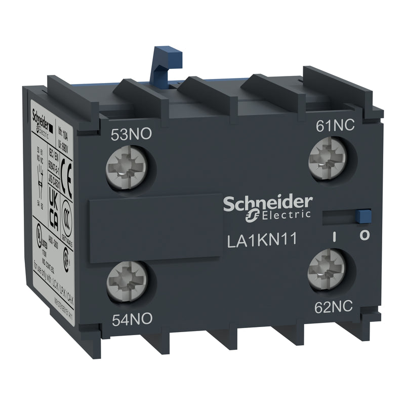 Auxiliary Contact BlockSchneider LA1K-N11 F/ LC1K White 1NO+1NC