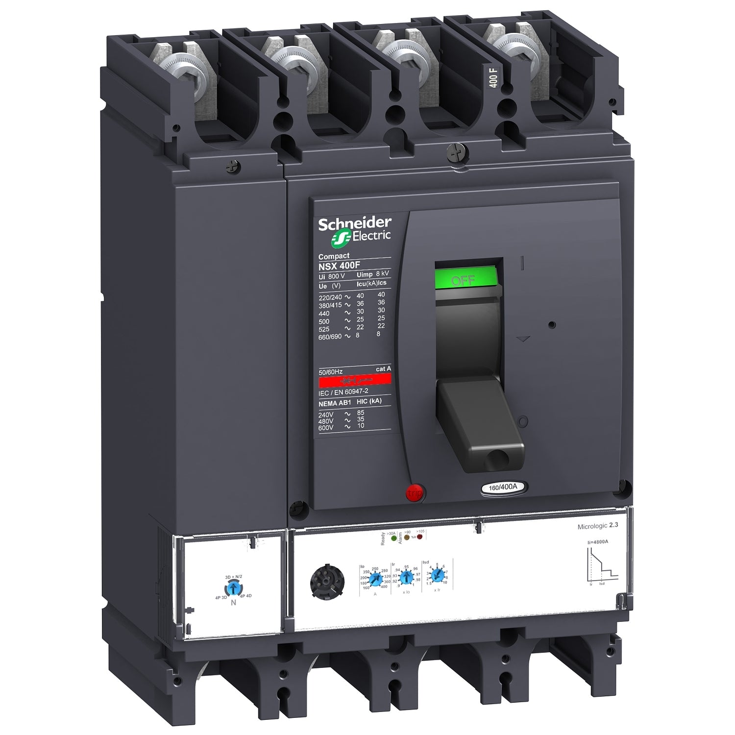 Breaker Schneider Compact NSX630N 4P 630A (250-630A) 50kA Micro 2.3 C6