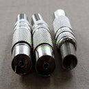 Jack Antena/TV Female Besi Silver Pendek