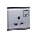 Stop Kontak AC 3Pin 13A Schneider PIENO E8215N_LS_G1 Lavender Silver