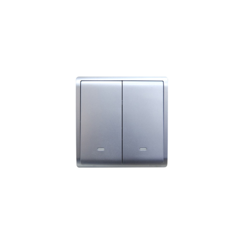 Saklar Pieno Lavender Silver 2 Gang 2 Arah E8232L2F_LS_G4