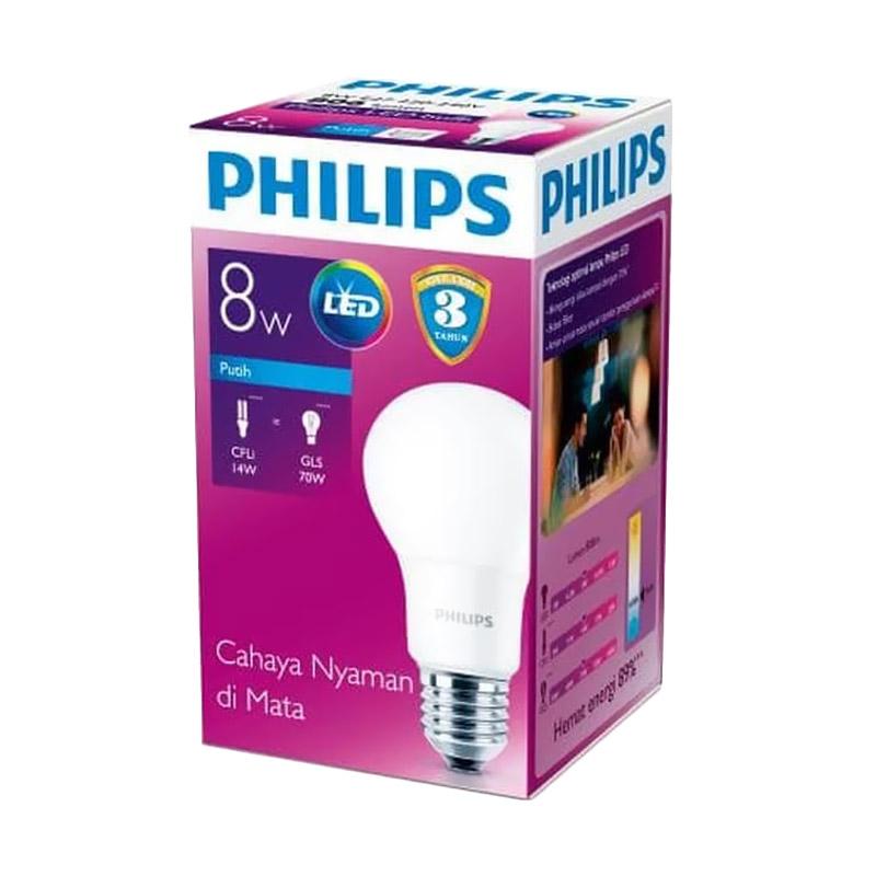 Lampu LED Philips E-27 8-70W White A60 Mycare