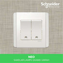 Saklar Vertikal Schneider NEO E3032V1_EWWW_G3 2Gg 1 Way White