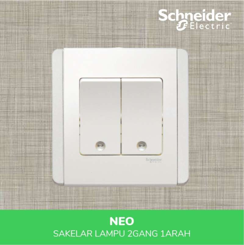 Saklar Vertikal Schneider NEO E3032V1_EWWW_G3 2Gg 1 Way White