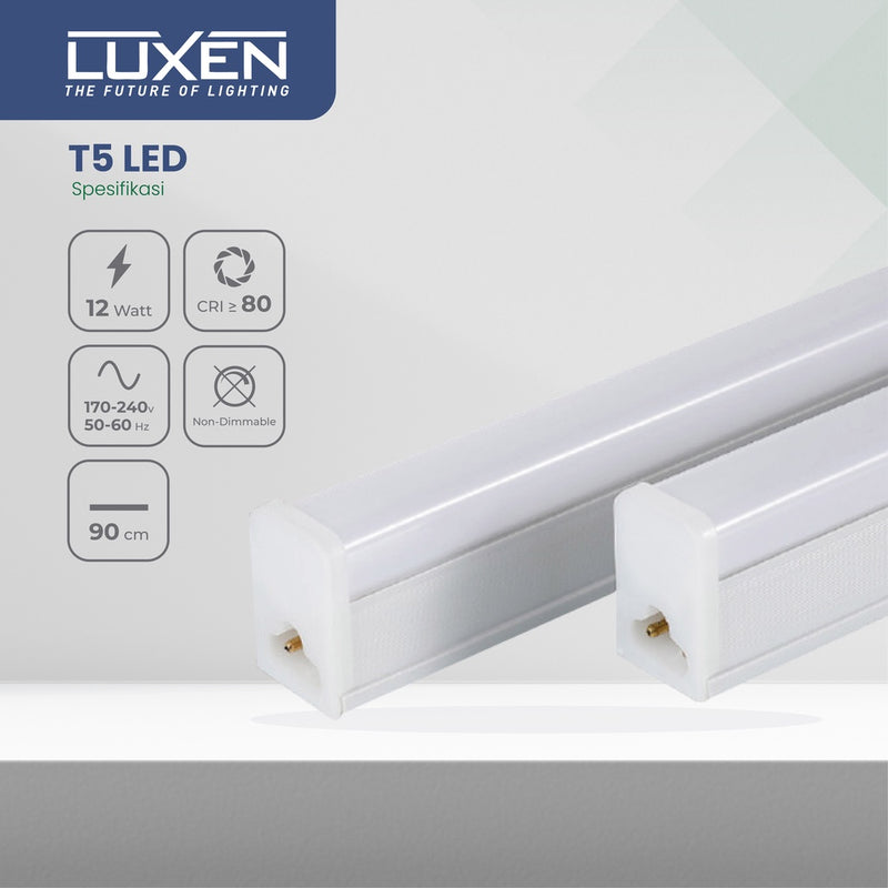 Lampu LED Luxen T5 12W 6500K CDL T512PLSCDL 90cm