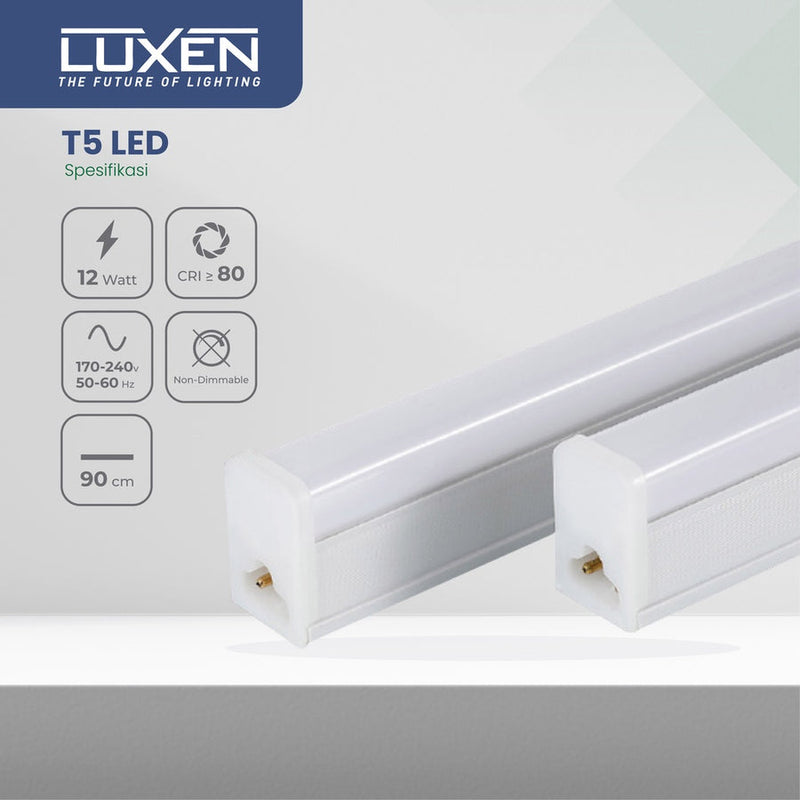 Lampu LED Luxen T5 12W 4000K Neutral White T512PLSNW 90cm