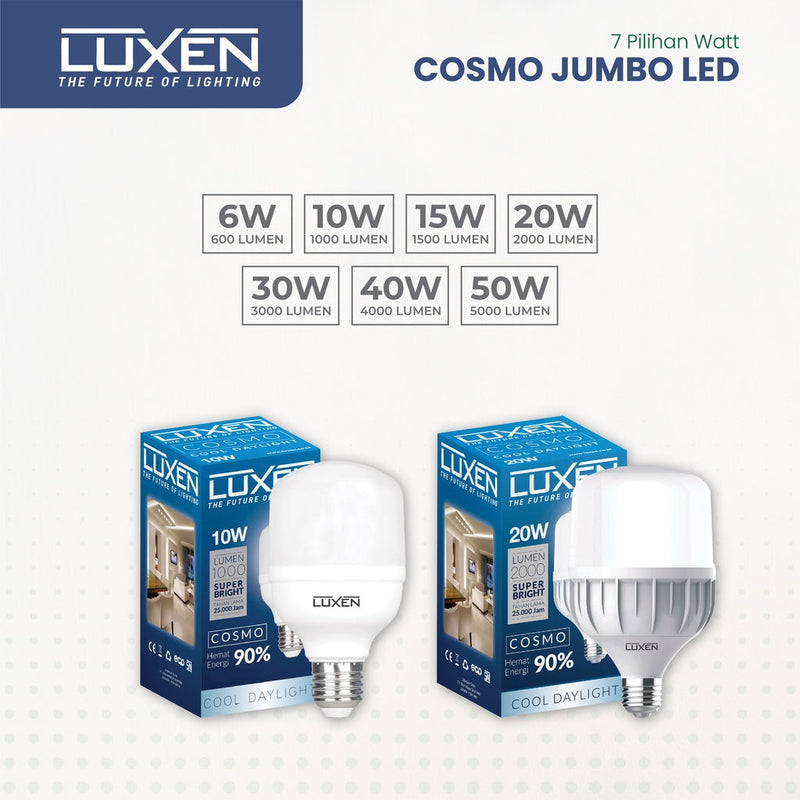 Lampu LED Bulb Luxen Cosmo Capsul 50W CDL 150-240V 100LM/W 6500K