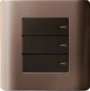 Switch Lampu Schneider Zencelo 3 Gang 1 Way Silver Bronze 16A E8433_1_SZ_G4