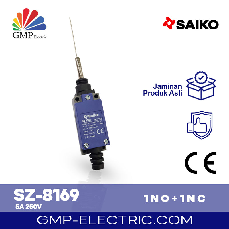 Limit Switch Saiko Cats Wisker SZ-8169 5A 250V 1NO+1NC